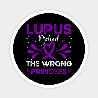 Lupus Picked The Wrong Princess Lupus Awareness Magnet